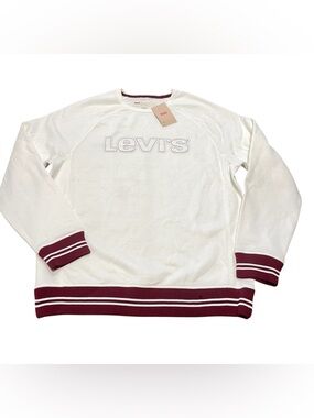 Levi’s Burgundy/Cream sweatshirt Men’s Size L NWT